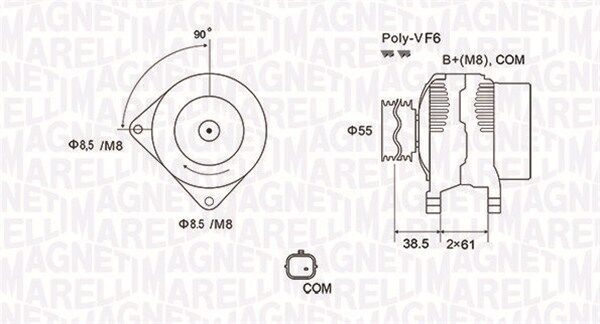 Magneti Marelli Generator 063731975010 Für Renault
