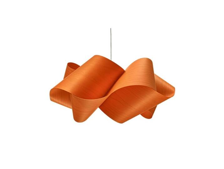 LZF Pendelleuchte Swirl - Orange (Orange) , Schwarz matt , Large