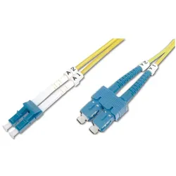 Wp WPC-FP0-9LCSC-050 fiber optic cable - fiber optic cables (LC, SC, Male/Male, OS2, Yellow, Single- (5 m), Netzwerkkabel