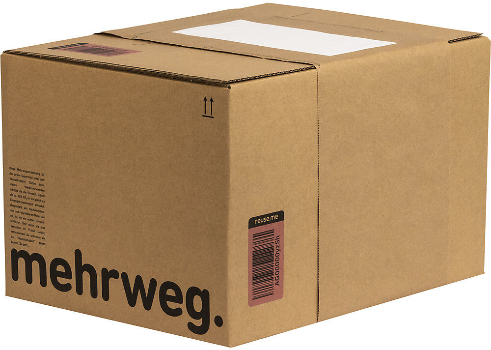kaiserkraft Mehrweg-Banderole, für reuse.me-System, VE 100 Stk, LxB 1170 x 203 mm