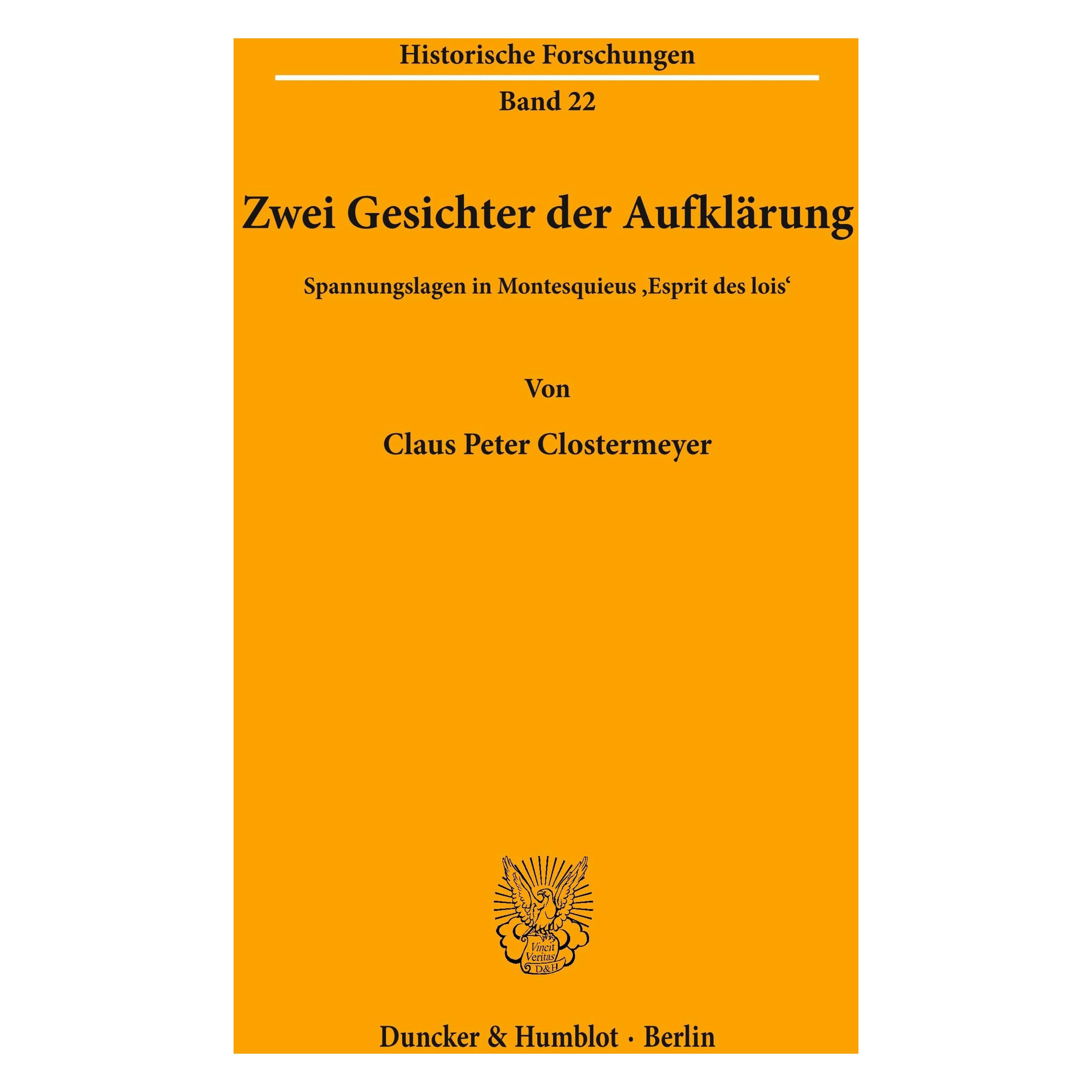 Duncker & Humblot Zwei Gesichter der Aufklärung (Softcover, Claus-Peter Clostermeyer) (7221383)
