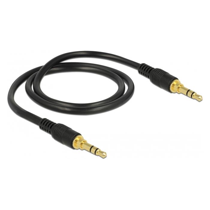 Delock Klinkenkabel 3 Pin Stecker > Stecker (0.50 m, AUX Kabel) (85545)