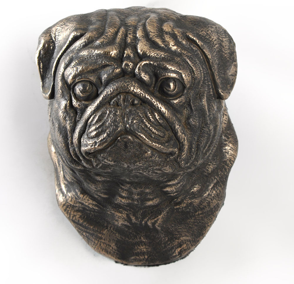 Art-Dog Mopshond Hondenbeeldje Wanddecoratie