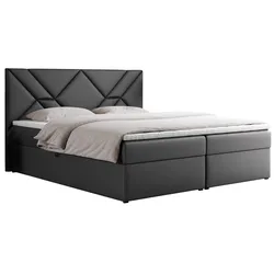 BOXBETT NEOMI 200/200 - Dunkelgrau Kunstleder - H3 - Visco