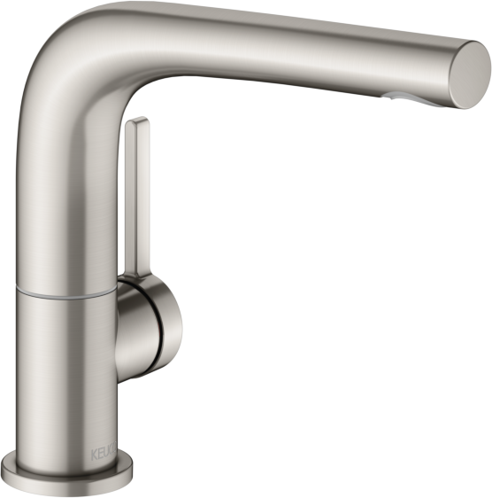 Keuco Edition 400 Waschtischarmatur 51505050100 Nickel gebürstet, 156 mm, schwenkbar, ohne Ablaufgarnitur