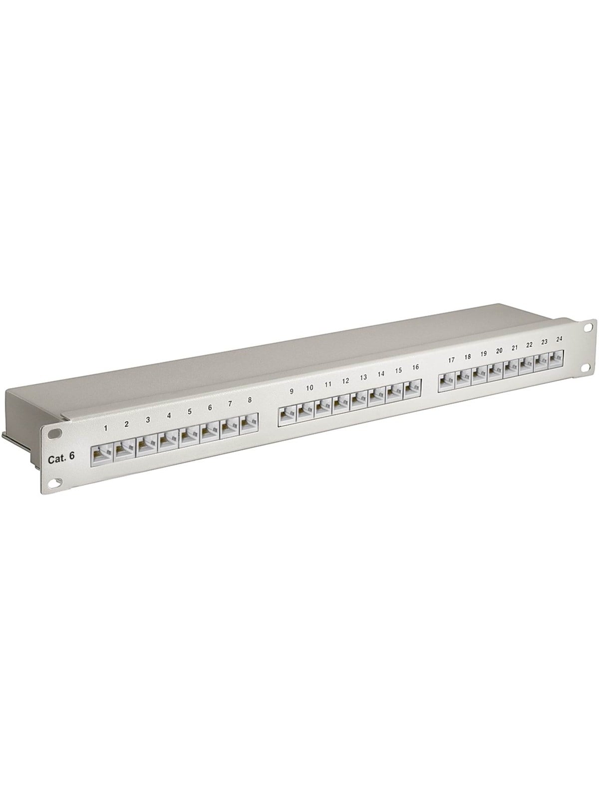 Pro CAT 6 19 inch (48.3 cm) Patch Panel 24 Port grey