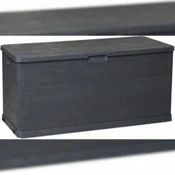 Kissenbox 280 Liter – Wetterfeste Aufbewahrungsbox für Gartenkissen & Gartenzubehör – Grau