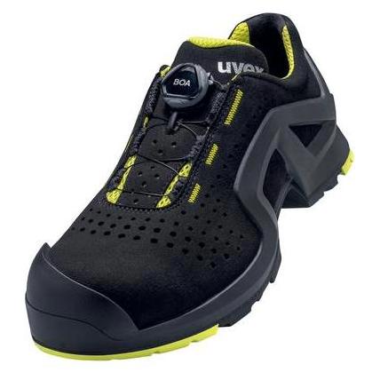 Uvex 1 support Halbschuhe S1P 65681 schwarz, gelb Weite 10 Größe 52 (S1P, 52) (6568152)