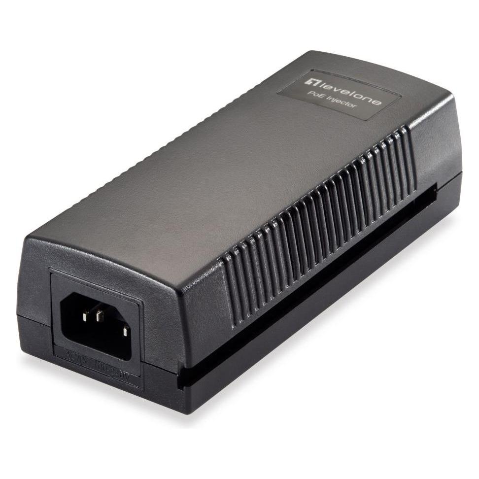 LevelOne PoE-Injektor Adapter POI-5005 60.0W PoE schwarz (802.3af (PoE), 802.3at (PoE+), 60 W) (POI-5005)