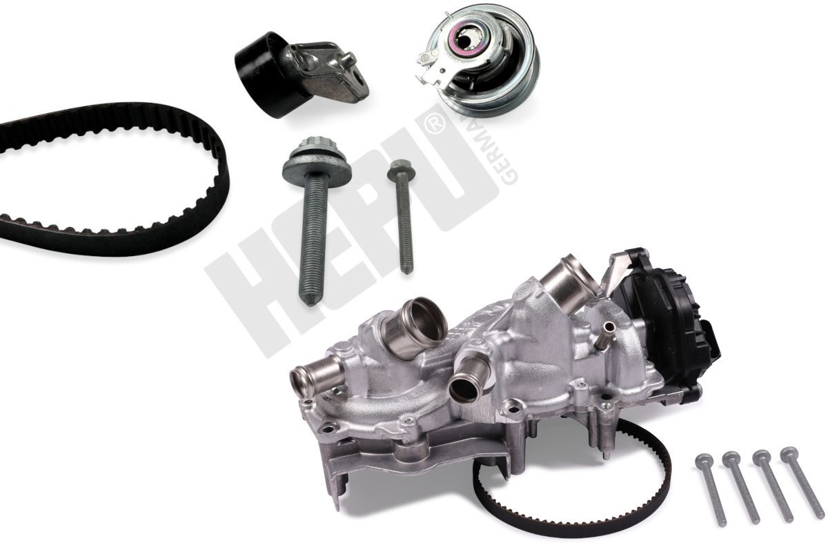 Hepu Pompa dell'acqua + kit cinghia di distribuzione PK55010