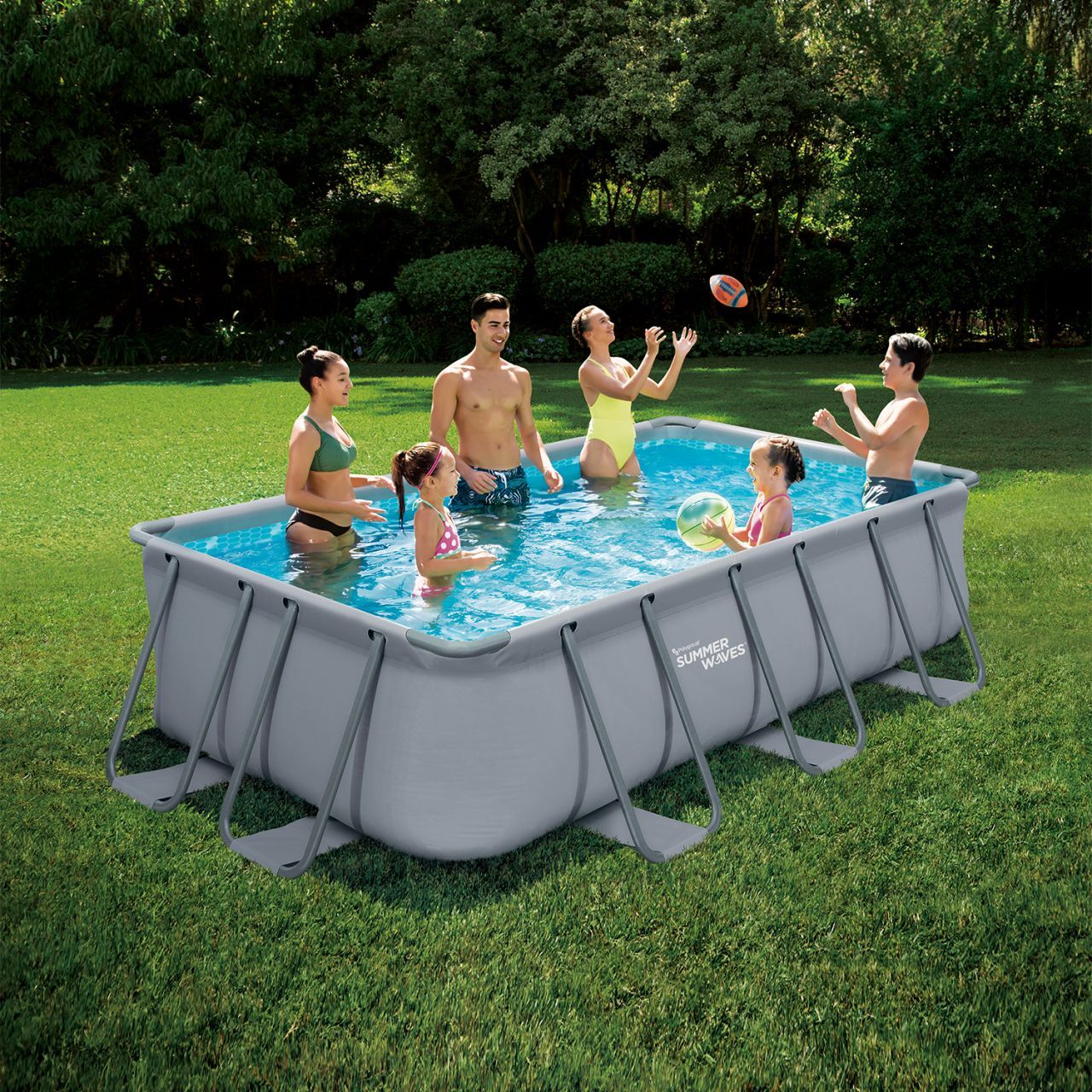 Summer Waves Pool Elite Frame Rectangular 4 m x 2 m x 1 m