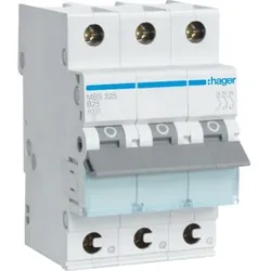 Hager LS-Schalter 3P 6kA B-25A QuickConnect 3M