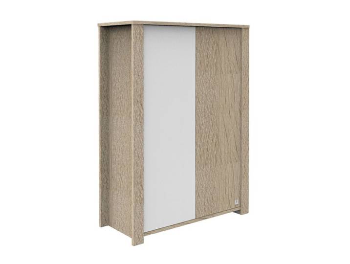 Armoire - SAUTHON - Antonin - 2 portes - Bois et blanc - Push to Open