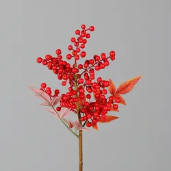 dpi Großer künstlicher Beerenzweig, 72 cm, rot