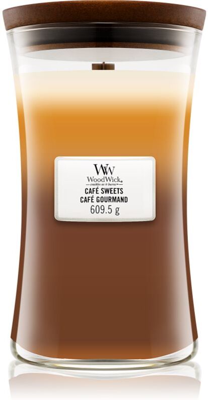 Woodwick Trilogy Café Sweets bougie parfumée avec mèche en bois 609.5 g