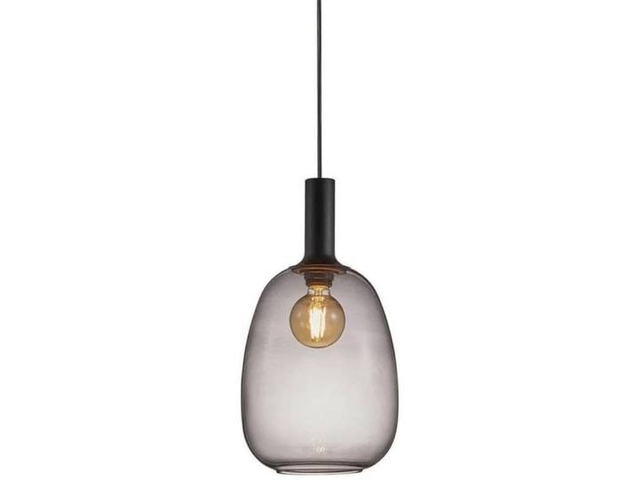 Suspension métal verre diamètre 23cm gris