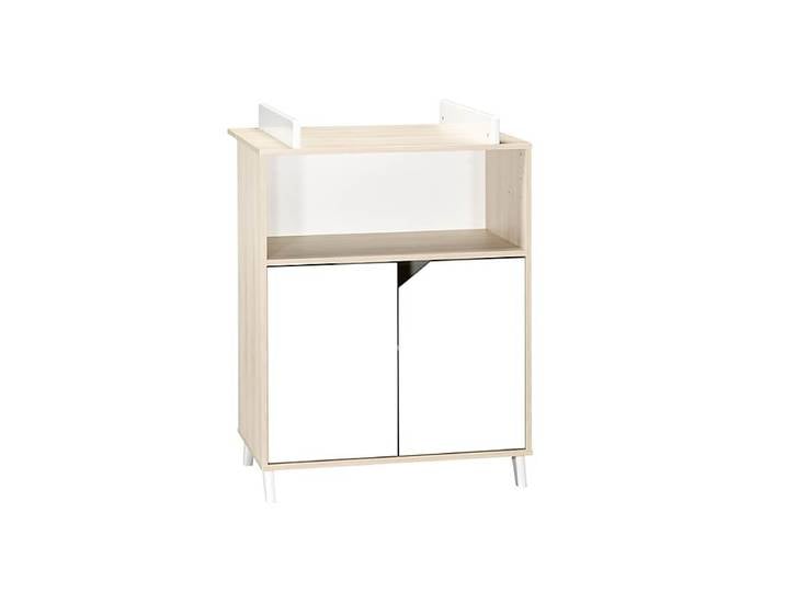 Commode à langer 2 portes et 1 niche - SCANDI NATUREL