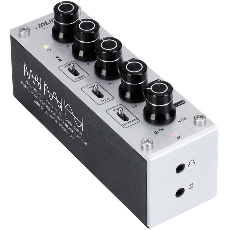 InLine AmpEQ mobile, Kopfhörer-Verstärker und Equalizer, 3,5mm Klinke, mit Akku