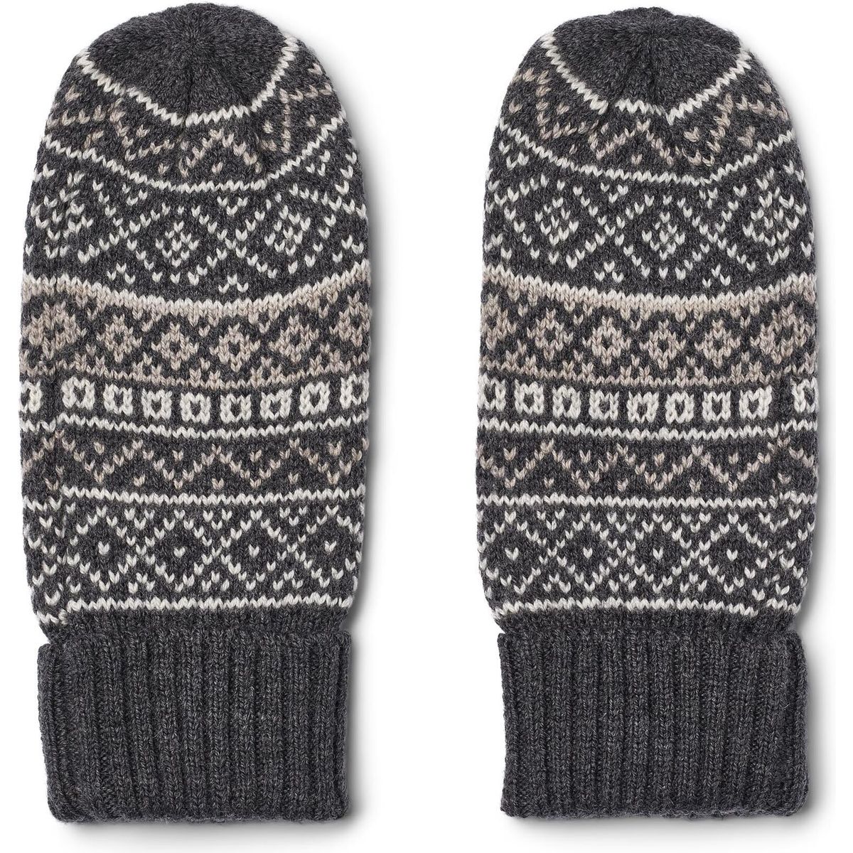 Wheat Jacquard Mittens Haansi charcoal (0053) M 7609-567-0053-M/12-24m