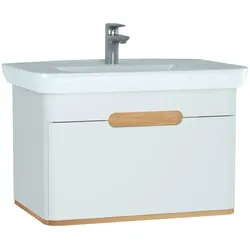 Sento Set 78 cm Waschtisch + Unterschrank 1 Vollauszug Weiß Matt
