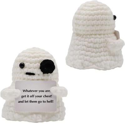Uplift Treasures Handmade Positive Bat Plush Doll With Card 1