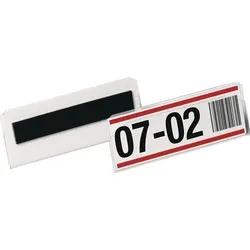 Etikettentasche B100xH38mm transp.magn.DURABLE