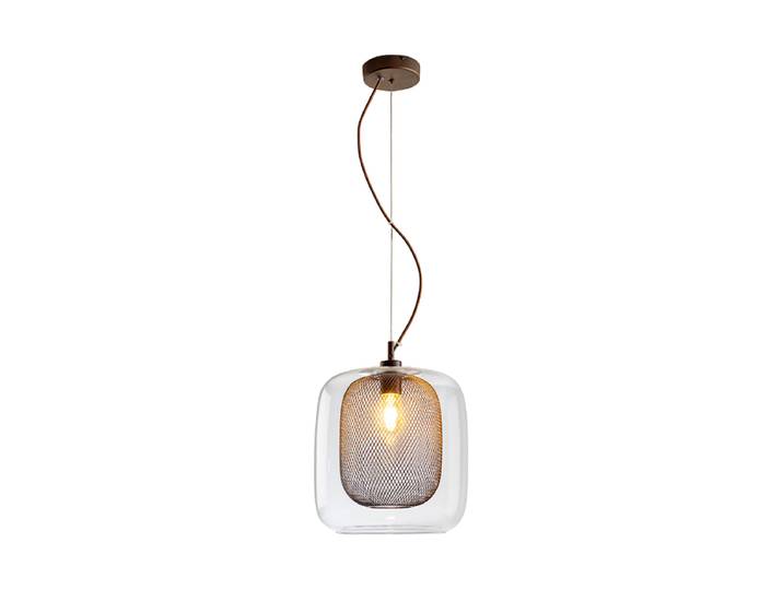LED Design Pendellampe „Fox“ 1-flammig Schokoladenbraun, Amber, Transparent Ø 30 x 32 cm Schuller