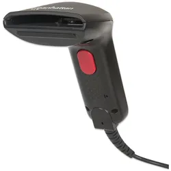 Manhattan CCD Kontakt-Barcodescanner (1D-Barcodes), Barcode Scanner, Schwarz