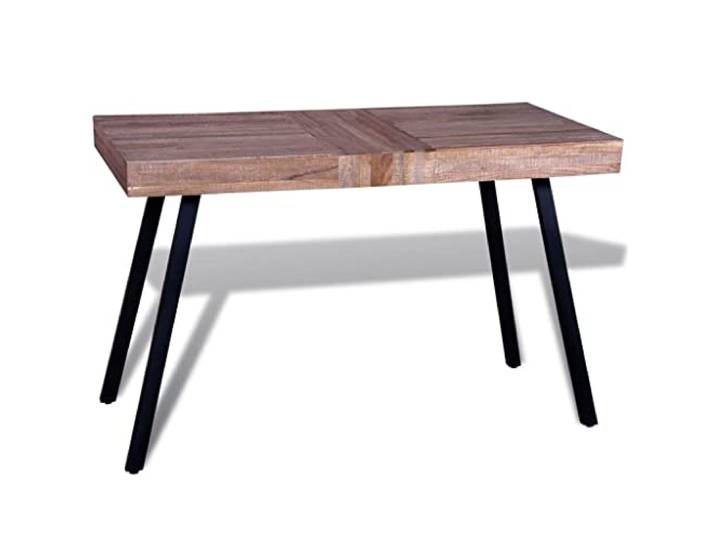 Teakholz Tisch, Tischplatte aus Massivholz, Vintage Stil Recyclingholz, einzigartiges Design, teilweise Handarbeit, stabile Tischplatte, farbig