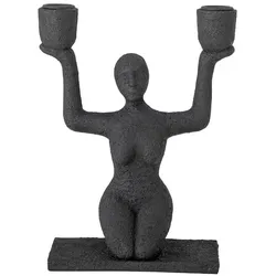 DAHEIM Kerzenleuchter Lucie 23 cm Polyresin Schwarz