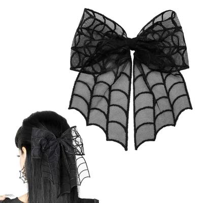 Halloween Spider Web Bow Hair Clips Halloween Spider Web Bow Hair Clips