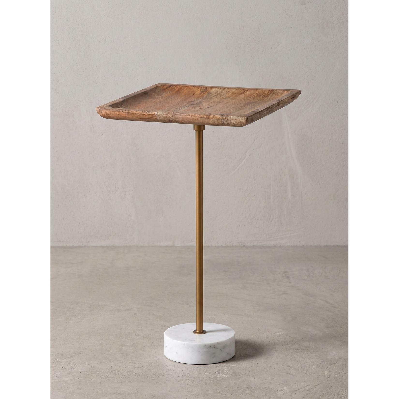 Beistelltisch Mango Massivholz Weiß-Mango 35x35x55 cm Kadima