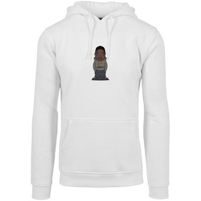 Kapuzenpullover MISTERTEE "MisterTee Texas Sketch Hoodie", Herren, Gr. L, weiß, 65% Baumwolle, 35% Polyester, mehrfarbig, normal, ohne Ausschnitt, Pullover Kapuzenpullover