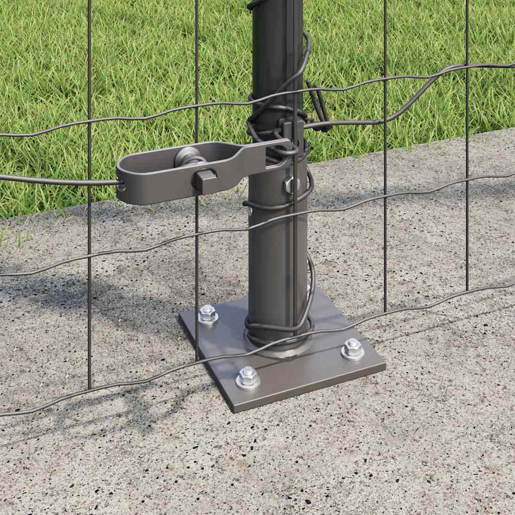 vidaXL Clôture Européenne avec Socle en Béton 10 x 1,5 m Gris Maille