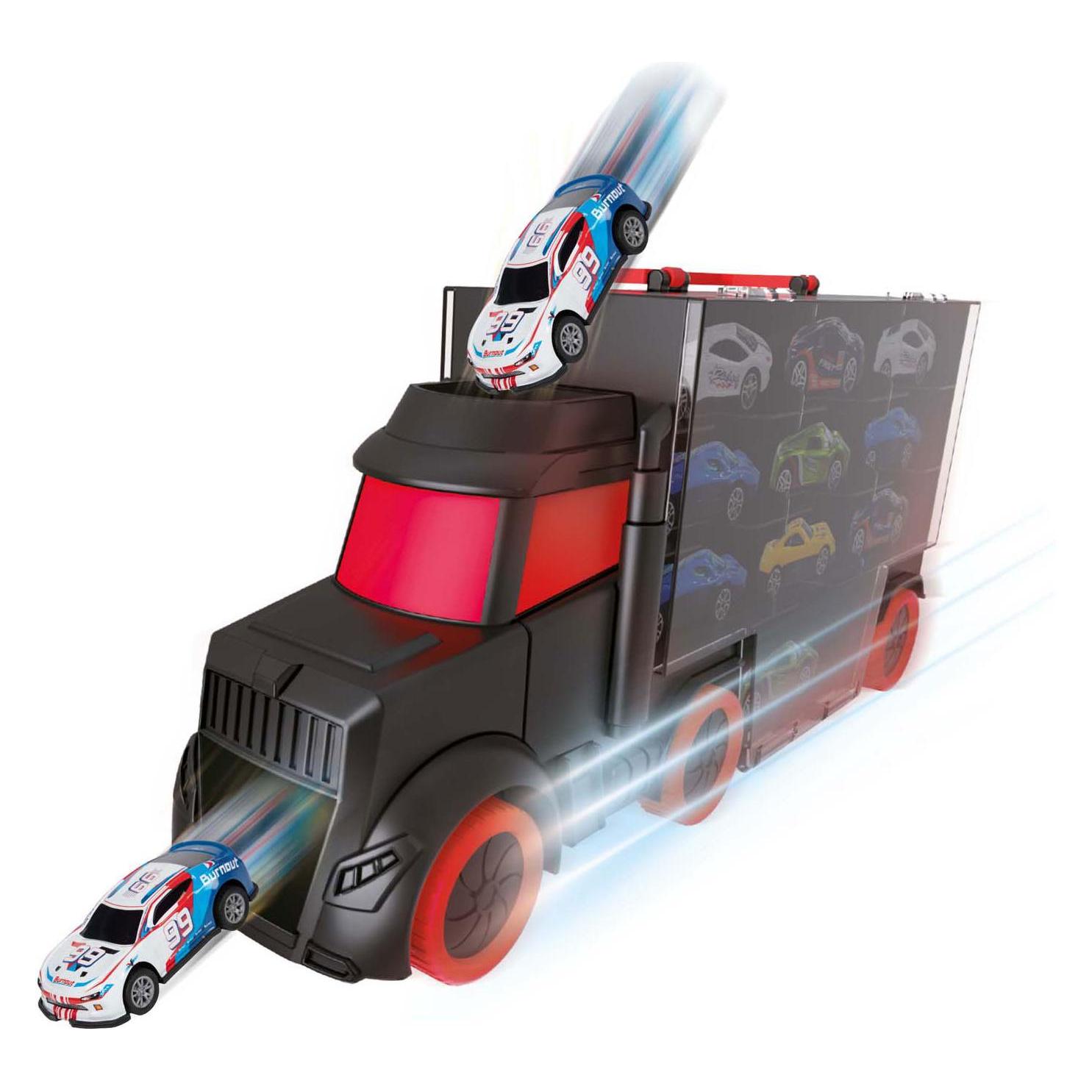 Toi-Toys Turbo Racers Truck mit 6 Rückzieh-Rennautos (20034A)