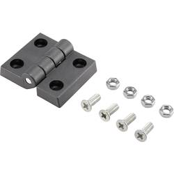 Basetech Kunststoff-Scharnier 62x50x10mm 62 mm 1 St. BT-1697228
