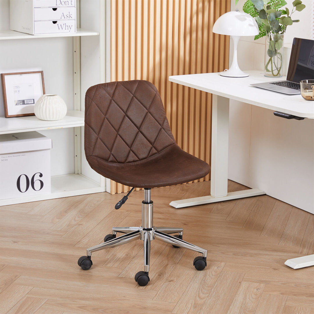 17 Stories Office Chair Brown 60.5cm W X 60.5cm D