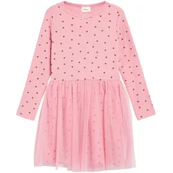 s.Oliver Kleid langarm Tüllrock Punkte, rosa, 116