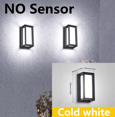 Inspire Curations Outdoor LED Motion Sensor Wall Light Waterproof 16W 30W Smart Porch & Garden Lamp cold No Sensor 30w