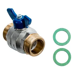 Wolf Kugelhahn G1" AG/AG blau 2074726 für Frischwasser- und Ladestationen