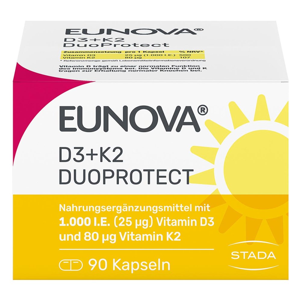 STADA Consumer Health Deutschland GmbH Eunova DuoProtect Vitamin D3+K2 1000IE/80UG 13360645