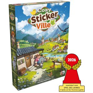 Unexpected-Games Brettspiel UNGD0004, Cozy Stickerville, ab 8 Jahre, 1-6 Spieler