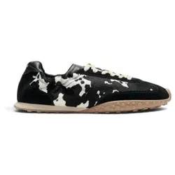 HOFF für Damen. 22661402 Bridge Nappaleder-Sneaker schwarz (39), Wohnung, Schnürsenkel, Lässig, Tierdruck