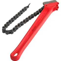 VEVOR Kettenzange Rohr Kupferrohr-Presswerkzeug 91,44 cm, Hochleistungskettenzange Ölfilter Kapazität 110 bis 185 mm, Kettenzange 760 mm Kettenlänge Sanitärrohr Werkzeug