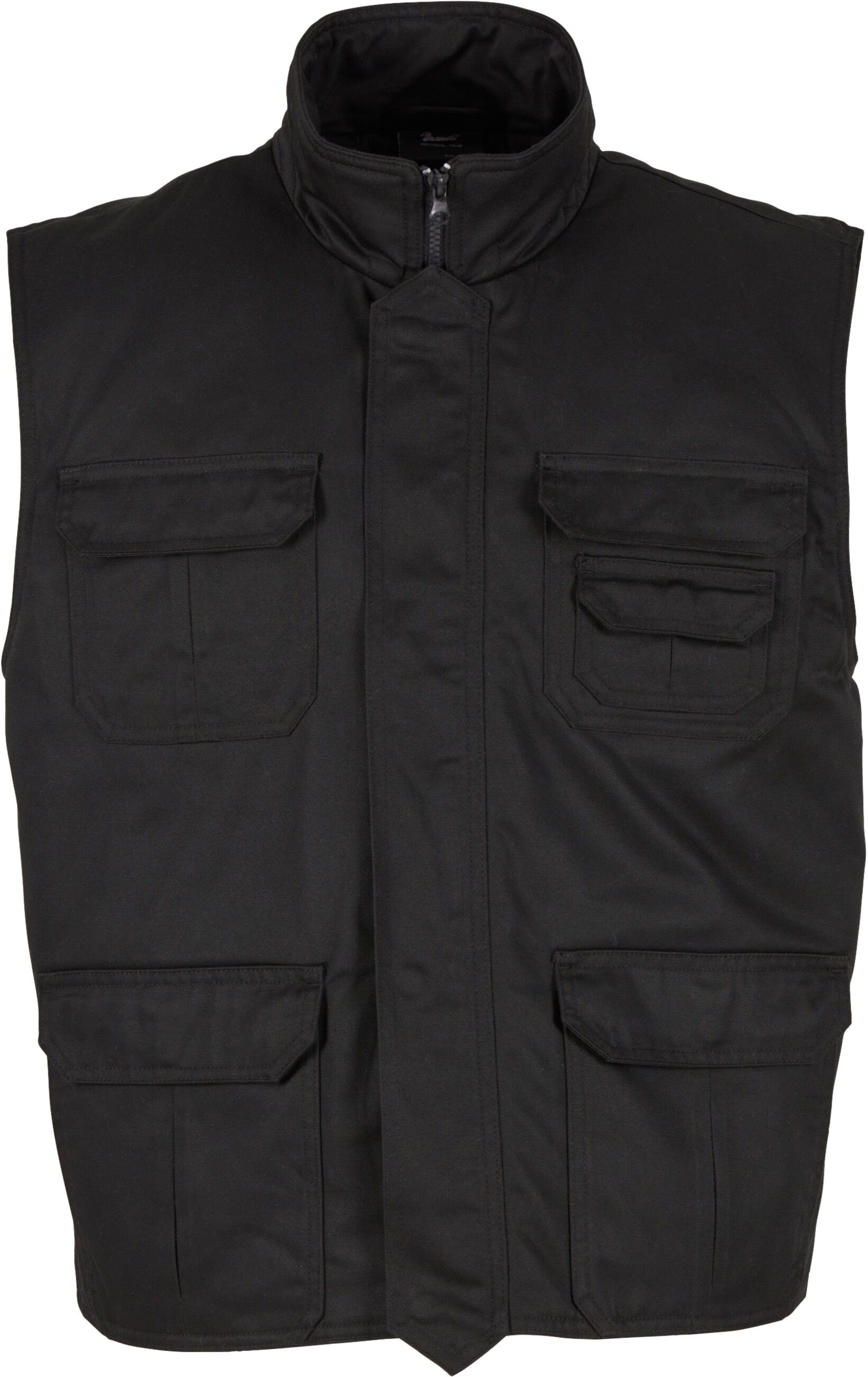 Steppweste BRANDIT "Brandit Safari Vest", Herren, Gr. L, schwarz, 100% Polyester, Westen Steppweste