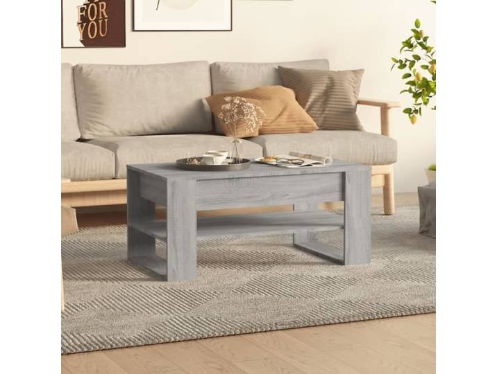 Table basse Sonoma gris 102x55x45 cm Bois d'ingénierie 816929