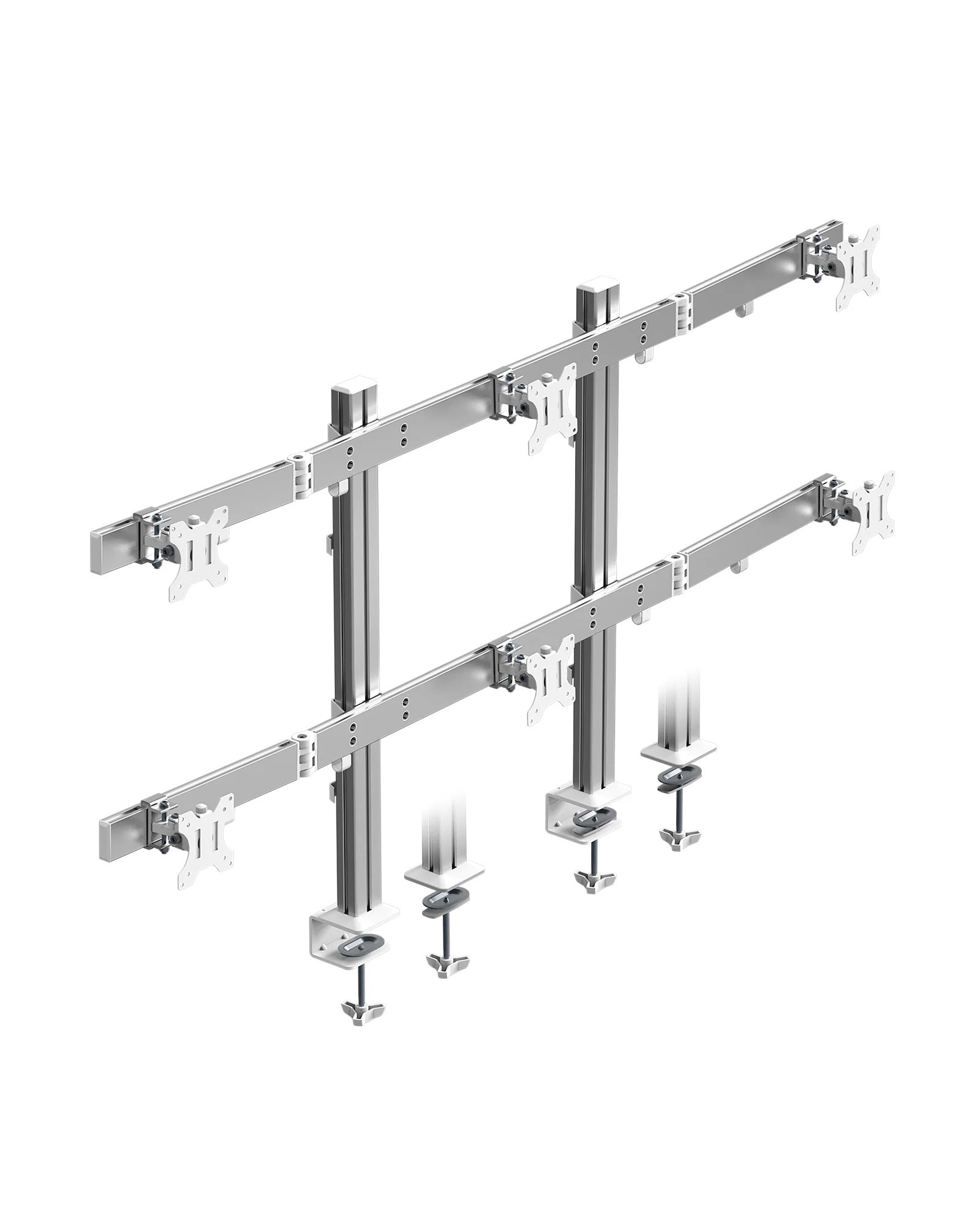 RaidSonic Technology GmbH RAIDSONIC Diamond Stand 666 IB-MS666-T6, Monitorständer für 6x 32" Monitore
