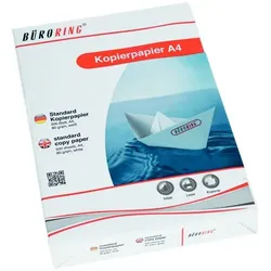 Büroring Kopierpapier, DIN A4, 80g/qm, weiß, Weißegrad: 146 CIE, holzfrei