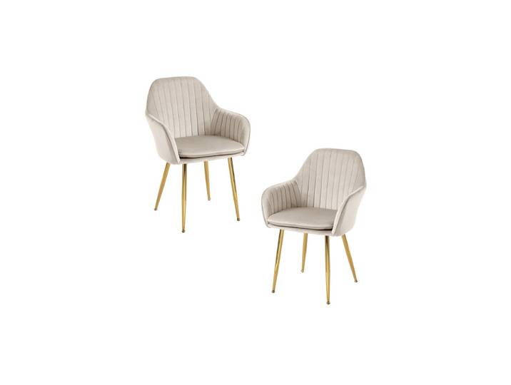 2er Set Stühle Chic Golden - Beige