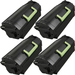 4 Kompatible Toner ersetzt Lexmark 53B2H00 Multipack schwarz